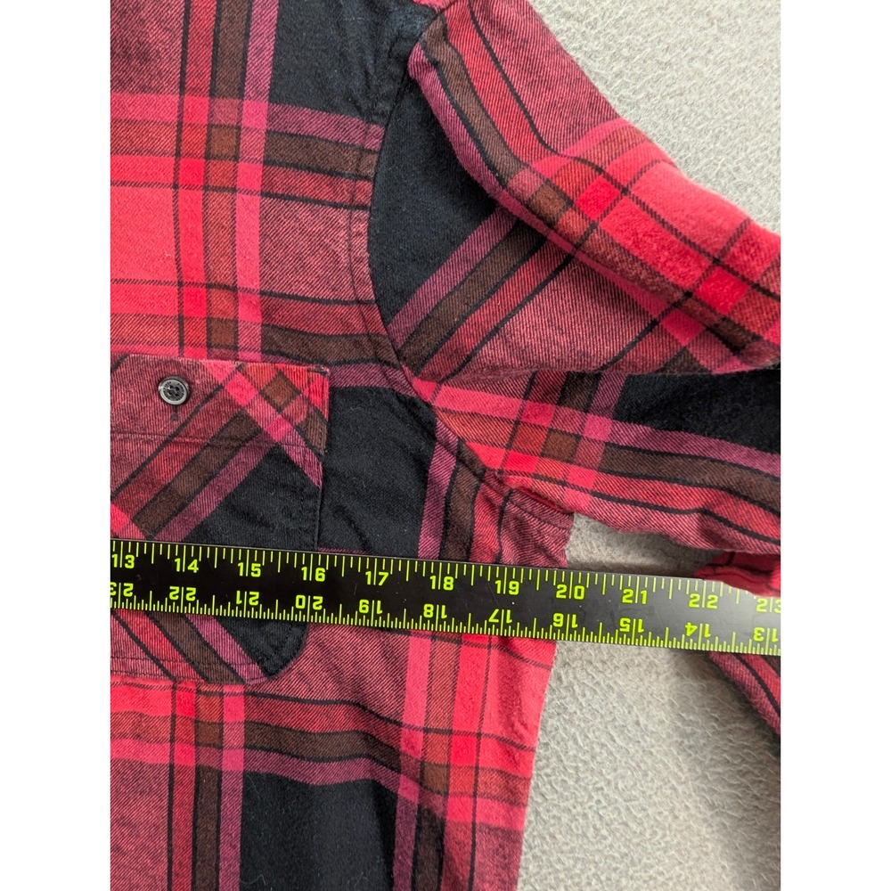 Eddie Bauer Women's Plaid Flannel Shirt Dress Size M‎ Long Sleeve Belted Tunic - Picture 6 of 11